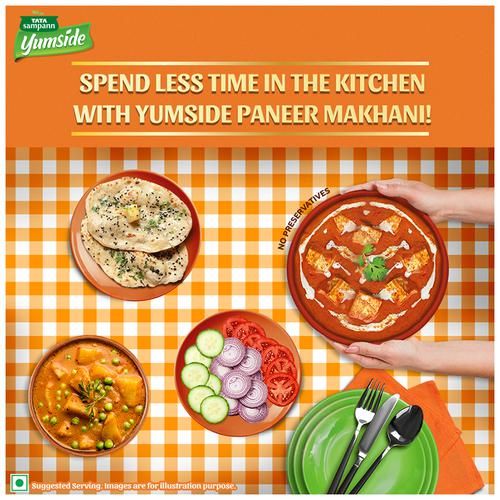 Tata Sampann Yumside Delhi Style Paneer Makhani - Ready To Eat Meal, 285 g-8.webp
